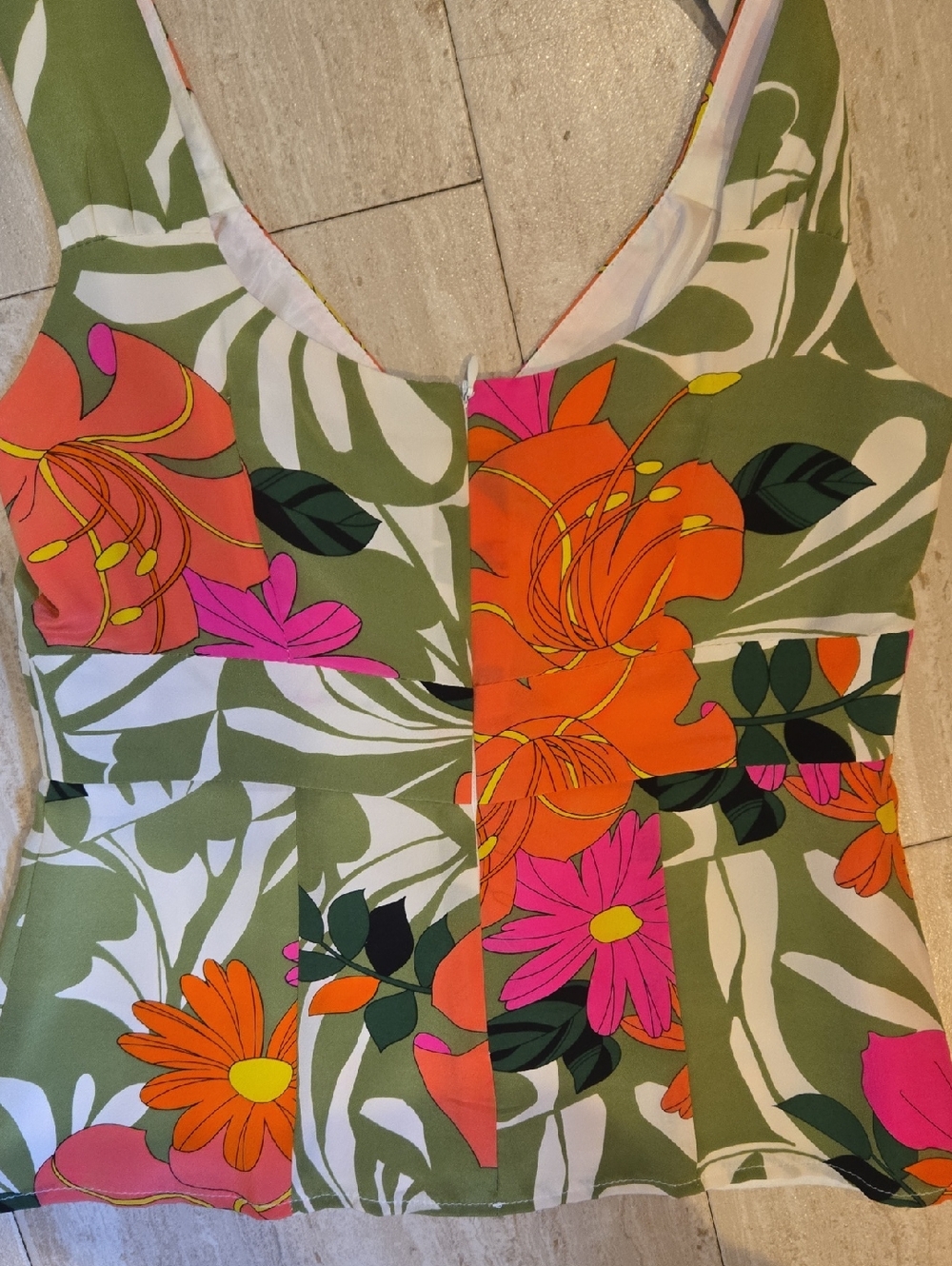 Nanette Lepore Silky Floral Tank Blouse - Picture 6 of 9